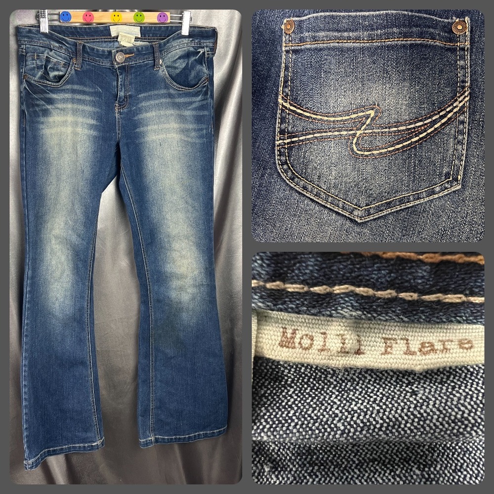 Y2K Maurice's Molli Flare Jeans Womens 9/10 Reg Dark Wash‎ Bootcut Denim Fashion